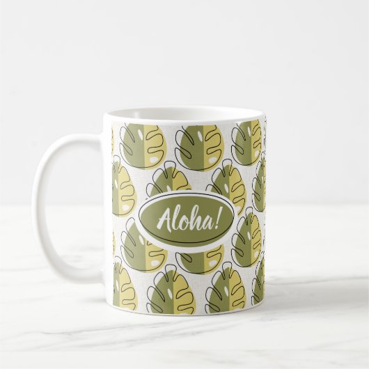 Mug Monstera Leaves - Green (Gauche)