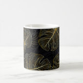 Mug Monstère dorée feuille, romantique sans couture fl (Centre)