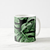 Mug Monstère foncée : Aquarelle tropicale Imprimer. (Devant droit)