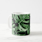 Mug Monstère foncée : Aquarelle tropicale Imprimer. (Devant gauche)