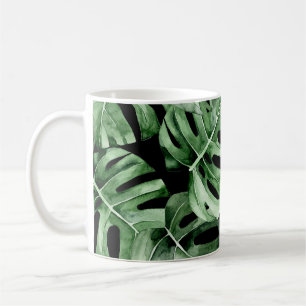 Mug Monstère foncée : Aquarelle tropicale Imprimer.