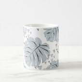 Mug Monstère gris feuilles sur blanc (Centre)