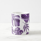 Mug Monstère violet tropicale feuilles sans couture mo (Centre)
