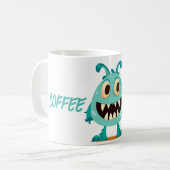 Mug Monstre/Alien/Dessin/Bleu (Devant gauche)