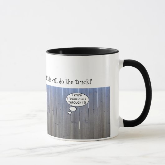 Mug Monstre bleu coincé dans la clôture (Droite)