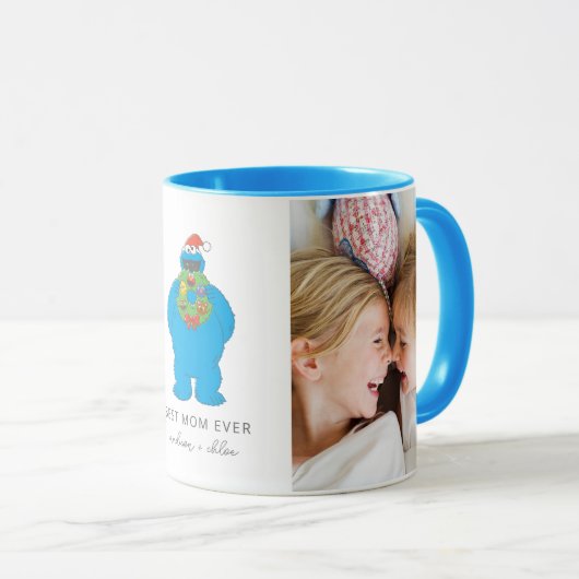 Mug Monstre de biscuits de Noël | Meilleure maman - Ph (Devant droit)
