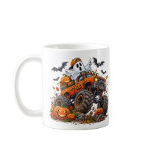 Monstre de camion d'Halloween Citrouille Conducteu