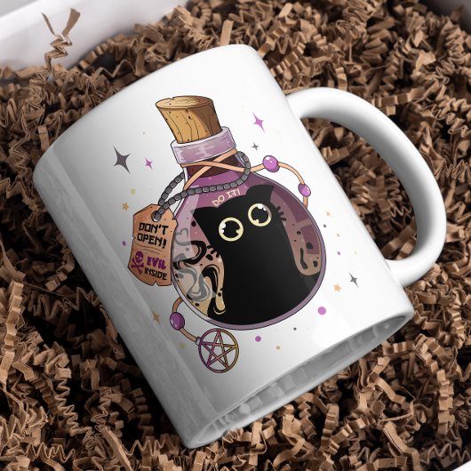 Mug Monstre de chat malin jouant piégé dans une boutei