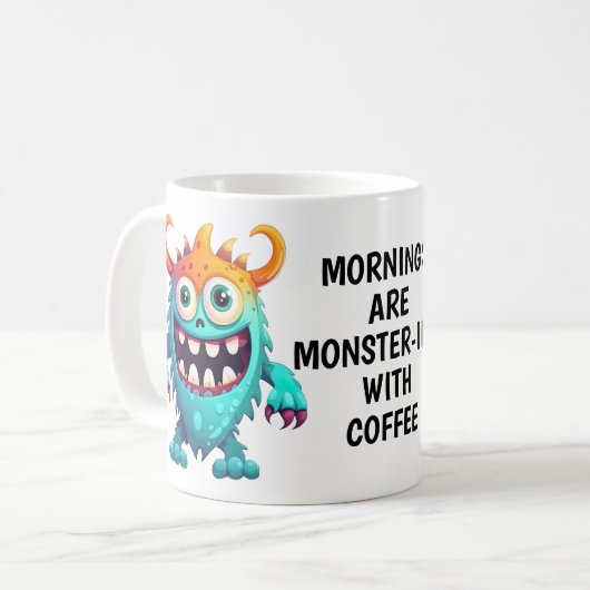 Mug Monstre de dessin (Devant gauche)