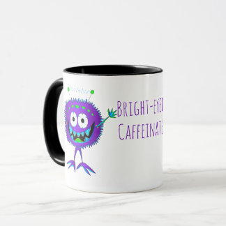 Mug Monstre de dessin animé violet souriant dessiné à