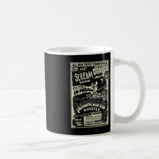 Mug Monstre de film d'horreur Mummy Dracula Werewolf F (Droite)