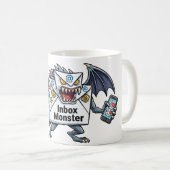 Mug Monstre de la Boîte de Réception Email en Surcharg (Devant droit)