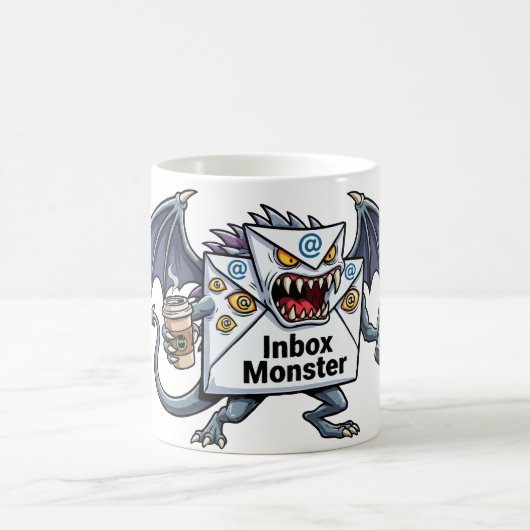 Mug Monstre de la Boîte de Réception Email en Surcharg (Centre)