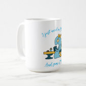 Mug Monstre de lecture de livre dans un café (Devant gauche)