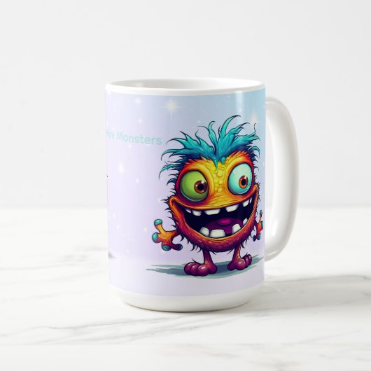 Mug Monstre de mini-mutant souriant (Devant droit)