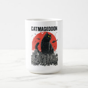 Mug Monstre Félin Géant Catmageddon Ville Kaiju Animal
