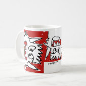 Mug Monstre rouge de bande dessinée (Devant gauche)
