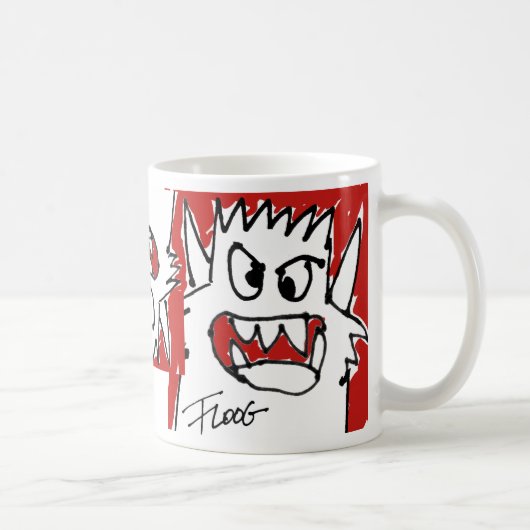 Mug Monstre rouge de bande dessinée (Droite)