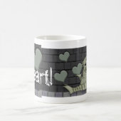 Mug Monstre vert flou au coeur (Centre)