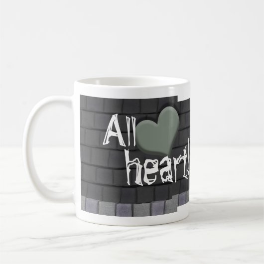 Mug Monstre vert flou au coeur (Gauche)