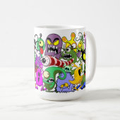 Mug Monstres caractères mignons Motif d'Halloween (Devant droit)