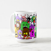Mug Monstres caractères mignons Motif d'Halloween (Devant gauche)
