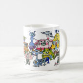 Mug Monstres caricaturaux amusants (Devant droit)