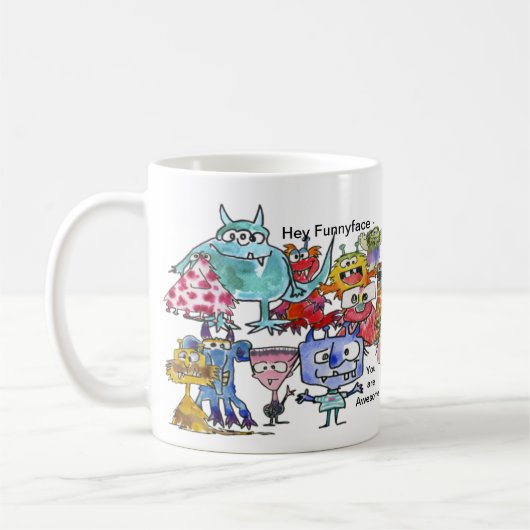 Mug Monstres caricaturaux amusants (Gauche)