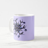 Mug Monstres et dents floraux gothiques de mandala (Devant gauche)