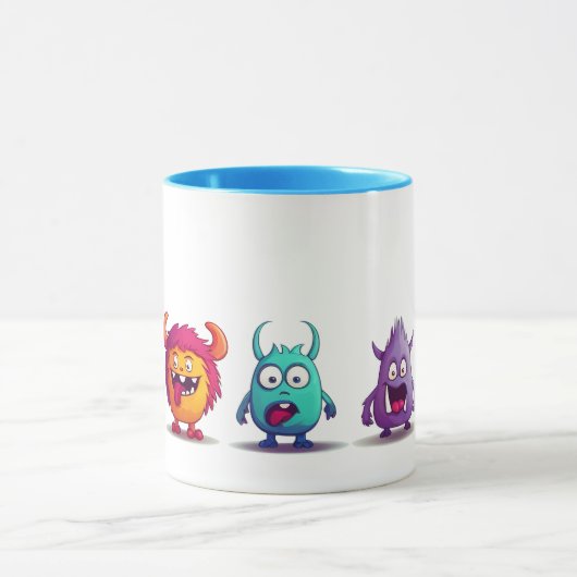 Mug Monstres mignons Bleu clair (Centre)