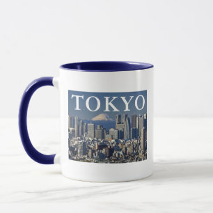 Mug Mont Fuji Skyline du quartier de Shinjuku Tokyo