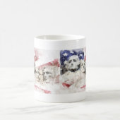 Mug Mont Rushmore Aquarelle avec drapeau américain (Centre)