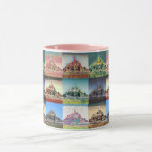 Mug Mont Saint Michel, Normandie, France Collage (Centre)