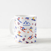 Mug Mont Sutton Québec Canada Motif de snowboard (Devant gauche)