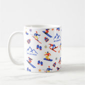Mug Mont Sutton Québec Canada Motif de snowboard (Gauche)