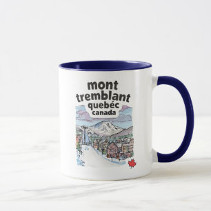 Mug Mont Tremblant Québec Douce Illustration de Ski Aq