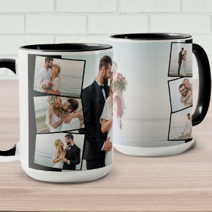 Mug Montage de photos de mariage avec bande de photos