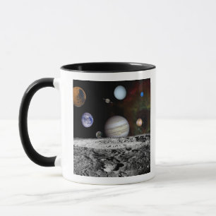Mug Montage des planètes et des lunes de Jupiter