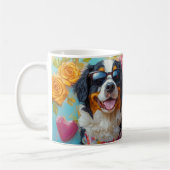 Mug Montagne bernoise avec coeur Roses Saint-Valentin (Gauche)