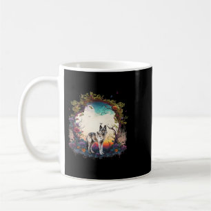 Mug Montagne Bois Animaux Loup Nature Florale