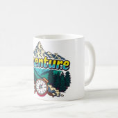 Mug Montagne d'aventure – Conception de randonnée en p (Devant droit)