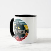 Mug Montagne de coucher de soleil rétro maître (Devant gauche)