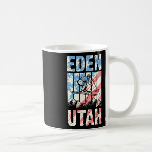 Mug Montagne de style rétro correspondant au ski Eden