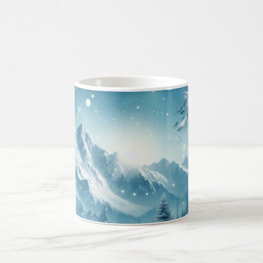 Mug Montagne d'hiver de neige (Centre)