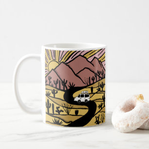 Mug Montagne du désert de Vanlife Explore Sunrise