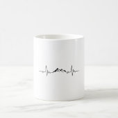 Mug MONTAGNE HEARTBEAT Funny Hikers Wanderer (Centre)