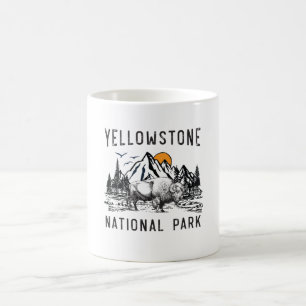 Mug Montagne vintage du Wyoming de parc national de