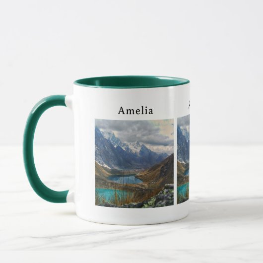 Mug Montagnes alpines pittoresques photo (Gauche)