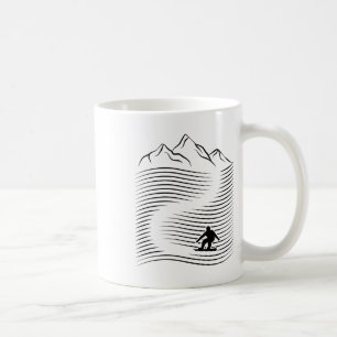 Mug Montagnes alpines Snowboard Alpes Pente Snowboard