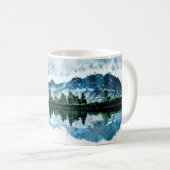 Mug Montagnes aquarelles (Devant droit)
